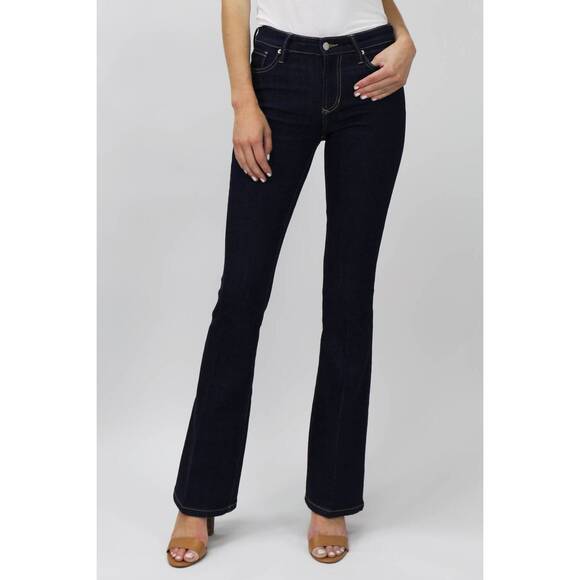 NEW DEAR JOHN DENIM women's rosa high rise flare jeans in black